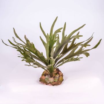 Fougère corne d’élan artificielle CHARLS, piquet, vert, 50cm, Ø70cm