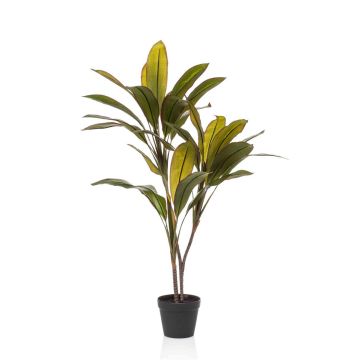 Plante artificielle Cordyline MEIKE, troncs artificiels, pot décoratif, vert, 105 cm