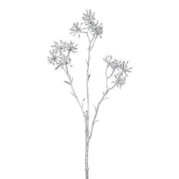 Branche artificielle Aralia du Japon KLORIM avec des fleurs, argenté, 35cm Branche artificielle Aralia du Japon KLORIM avec des fleurs, argenté, 35cm