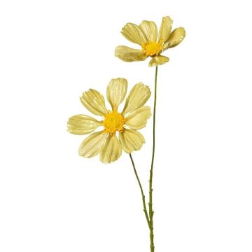 Branche décorative de cosmos BOLHIN, vert métallisé, 55 cm