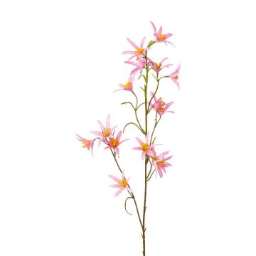 Branche décorative de Tweedia solanoides ZORHIL, rose métallisé, 75 cm Branche décorative de Tweedia solanoides ZORHIL, rose métallisé, 75 cm