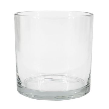 Photophore en verre cylindrique SANSA OCEAN, recyclé, transparent, 10cm, Ø10cm Photophore en verre cylindrique SANSA OCEAN, recyclé, transparent, 10cm, Ø10cm