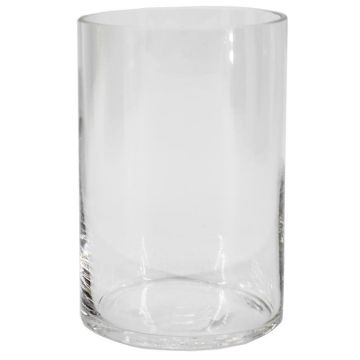 Vase cylindrique en verre SANSA OCEAN, recyclé, transparent, 15cm, Ø10cm Vase cylindrique en verre SANSA OCEAN, recyclé, transparent, 15cm, Ø10cm