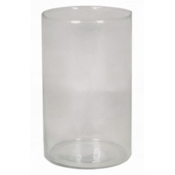 Vase cylindrique en verre SANYA OCEAN, recyclé, transparent, 20cm, Ø12cm
