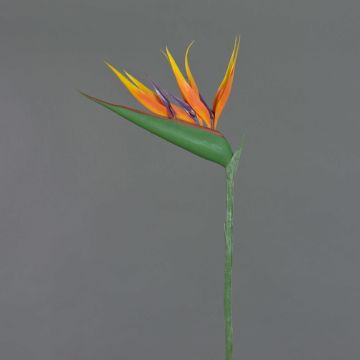 Strelitzia artificiel ALLISSA, orange-violet, 90cm, 17x24cm