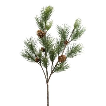 Branche artificielle Pin DRALMO avec des pommes de pin, vert, 120cm