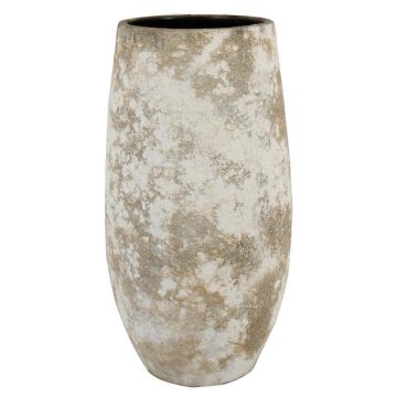 Vase en céramique AROON avec veinures, blanc antique, 50 cm, Ø 26 cm Vase en céramique AROON avec veinures, blanc antique, 50 cm, Ø 26 cm