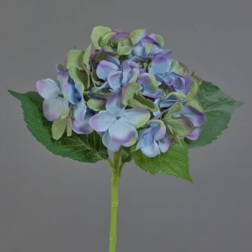 Hortensia artificiel GABRIELLA, bleu-vert, 50cm, Ø18cm