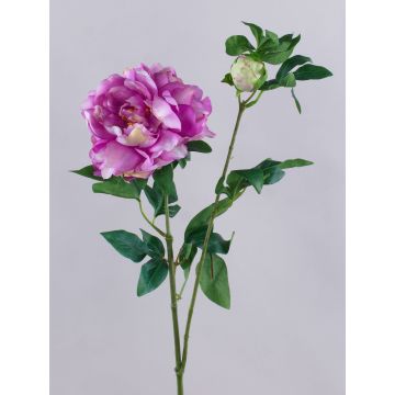 Branche artificielle de pivoine ZEXLIN, lilas-rose, 70cm