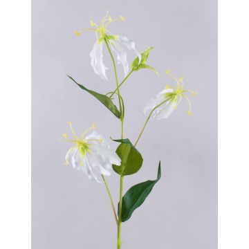 Fleur artificielle Gloriosa MAFIRNA, blanc-vert, 80 cm