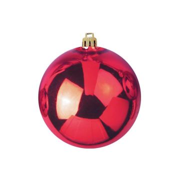Boule de sapin de Noël TEODORA, rouge brillant, Ø30cm