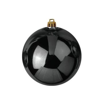 Boule de sapin de Noël TEODORA, noir brillant, Ø30cm