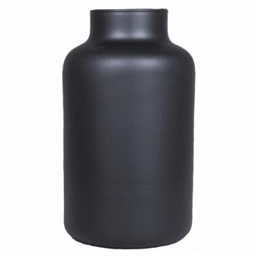 Vase de table en verre SIARA, noir mat, 25cm, Ø15cm