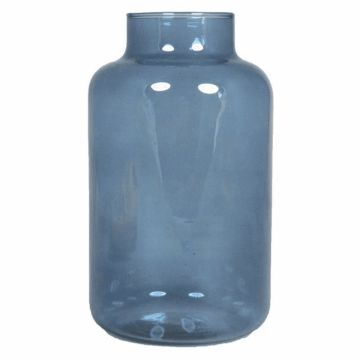 Vase de table en verre SIARA, bleu-transparent, 25cm, Ø15cm