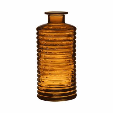 Vase en verre STUART rainuré, forme bouteille, orange-marron-transparent, 31cm, Ø14,5cm Vase en verre STUART rainuré, forme bouteille, orange-marron-transparent, 31cm, Ø14,5cm