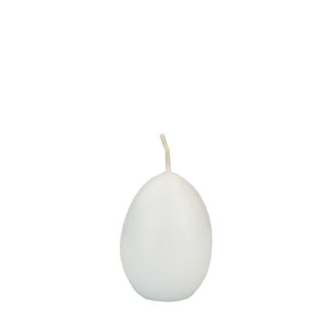 Bougies en forme d'œuf de Pâques LEONITA, blanches, 6 cm, 4,5 cm, 7 h - Fabriquées en Allemagne Bougies en forme d'œuf de Pâques LEONITA, blanches, 6 cm, 4,5 cm, 7 h - Fabriquées en Allemagne