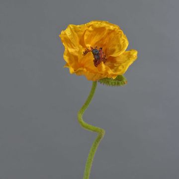 Fleur artificielle coquelicot ANKANG, orange-jaune, 70cm