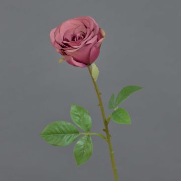 Rose artificielle RUYUN, vieux rose-vert, 45cm