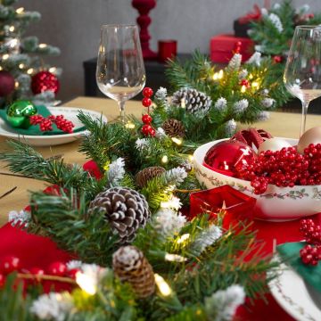 La magie de l'hiver sur la table de fête