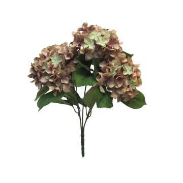 Fleur artificielle Hortensia LINJIA sur piquet, brun-vert, 45cm Fleur artificielle Hortensia LINJIA sur piquet, brun-vert, 45cm