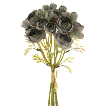 Bouquet de roses artificielles YANMEI, gris-violet, 30cm Bouquet de roses artificielles YANMEI, gris-violet, 30cm