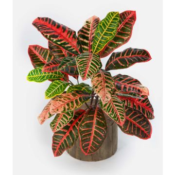 Croton artificiel ANNUKKA sur piquet, coloré, 75cm