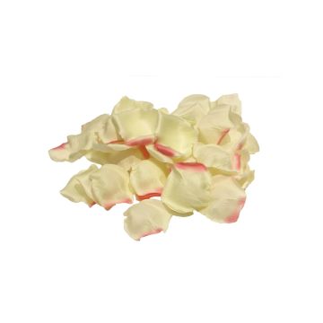 Pétales de rose en satin JINHUI, blanc-rose, 60 pièces Pétales de rose en satin JINHUI, blanc-rose, 60 pièces