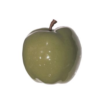 Fruit décoratif Pomme LINSHUO, gris-vert brillant, 14cm
