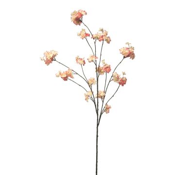 Branche artificielle de prunier OUNALI avec fleurs, rose-crème, 125cm
