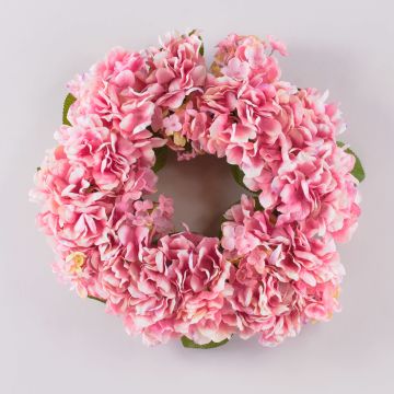 Couronne d'hortensias artificielle MEJA, rose, Ø35cm Couronne d'hortensias artificielle MEJA, rose, Ø35cm