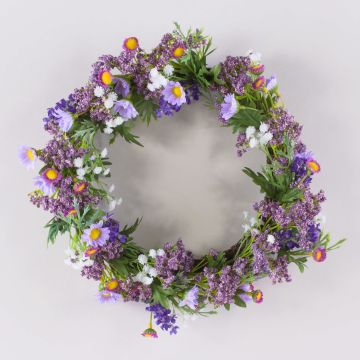 Couronne de lavande artificielle AJILA, gypsophile, pâquerettes, lilas, Ø30cm Couronne de lavande artificielle AJILA, gypsophile, pâquerettes, lilas, Ø30cm