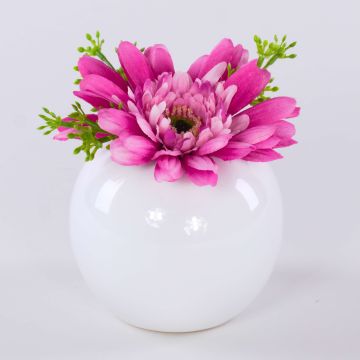 Gerbera en tissu IMINA, rose-lilas, 12cm, Ø15cm Gerbera en tissu IMINA, rose-lilas, 12cm, Ø15cm