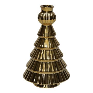 Bouteille déco Sapin BRIXON, lignes motif, céramique, doré-métallisé, 25,2cm, Ø14,3cm Bouteille déco Sapin BRIXON, lignes motif, céramique, doré-métallisé, 25,2cm, Ø14,3cm
