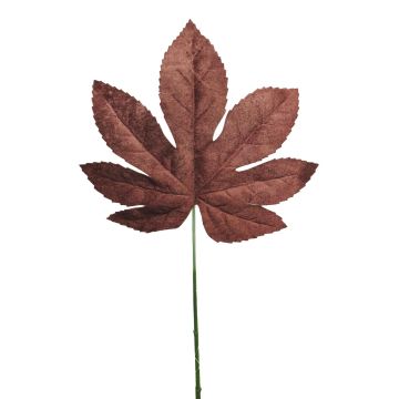 Feuille d'érable en velours AOJUN, marron, 70cm Feuille d'érable en velours AOJUN, marron, 70cm