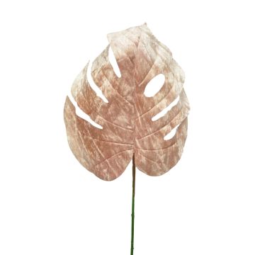 Feuille de Philodendron Monstera Deliciosa veloutée AOSHUN, rose, 70cm Feuille de Philodendron Monstera Deliciosa veloutée AOSHUN, rose, 70cm