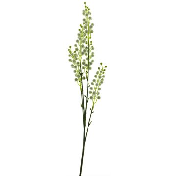 Branche artificielle Mimosa CHENWU, fleurs, blanc-vert, 70cm