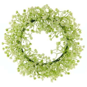 Couronne de gypsophile décorative NALIAN, crème, Ø25cm Couronne de gypsophile décorative NALIAN, crème, Ø25cm