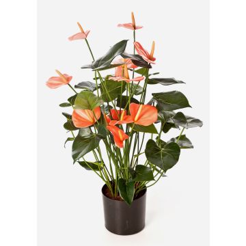 Bouquet d’Anthurium artificiel LEVANA, rose, 80cm, 8x10cm