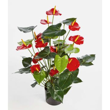 Bouquet d’Anthurium artificiel LEVANA, rouge, 80cm, 8x10cm