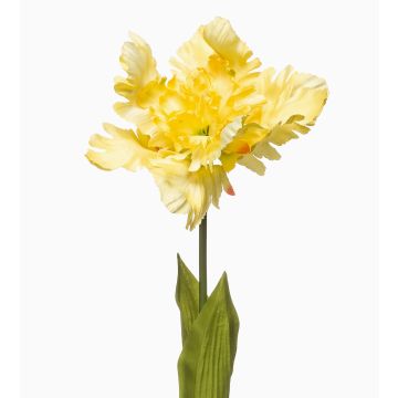 Fleur artificielle Tulipe perroquet ALISCHA, jaune, 70 cm