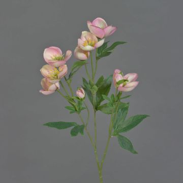 Branche de roses de Noël artificielles ANYALA, rose et blanc, 60 cm, Ø 5-6 cm Branche de roses de Noël artificielles ANYALA, rose et blanc, 60 cm, Ø 5-6 cm