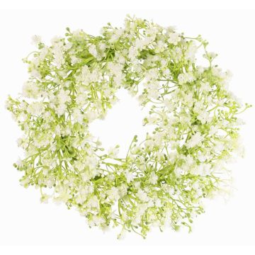 Couronne décorative de gypsophile GERSAN, blanche, Ø30cm Couronne décorative de gypsophile GERSAN, blanche, Ø30cm