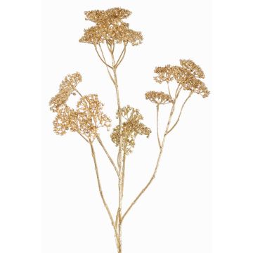 Branche décorative d'achillée millefeuille ORTEGA, dorée, 75cm, Ø7-13cm Branche décorative d'achillée millefeuille ORTEGA, dorée, 75cm, Ø7-13cm