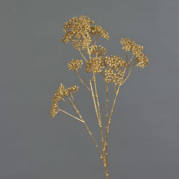 Branche décorative d'achillée millefeuille ORTEGA, dorée, 75 cm, Ø 7-13 cm Branche décorative d'achillée millefeuille ORTEGA, dorée, 75 cm, Ø 7-13 cm
