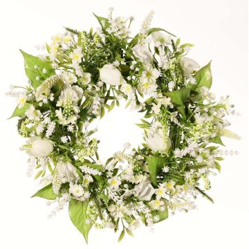 Couronne décorative d'été FEDORA, lavande, lathyrus, blanc, Ø 30 cm Couronne décorative d'été FEDORA, lavande, lathyrus, blanc, Ø 30 cm