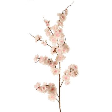 Branche décorative de cerisier ornemental japonais ZORYA avec fleurs, rose-crème, 125 cm