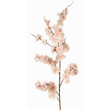 Branche décorative de cerisier ornemental japonais ZORYA avec fleurs, rose-crème, 125 cm