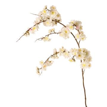 Branche décorative de cerisier ornemental japonais ZORYA avec fleurs, crème-rose, 125 cm