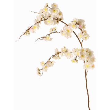 Branche décorative de cerisier ornemental japonais ZORYA avec fleurs, crème-rose, 125cm