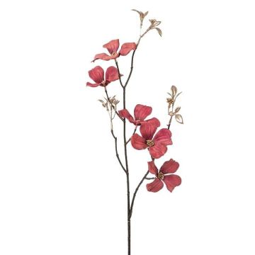 Branche décorative Cornouiller KROVEX, rouge bourgogne-or, 70cm